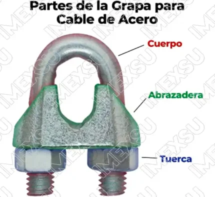 GRAPA PARA CABLE ACERO GALVANIZADA