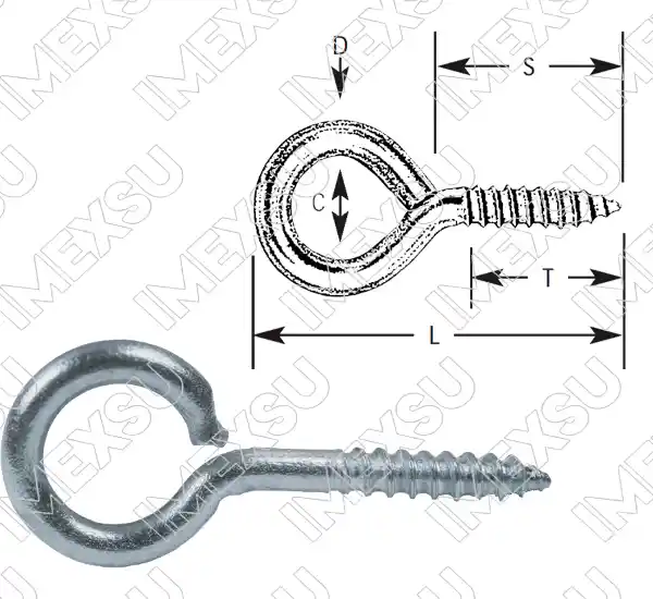 600 TORNILLO OJO CERRADO AUTOROSCANTE ZP
